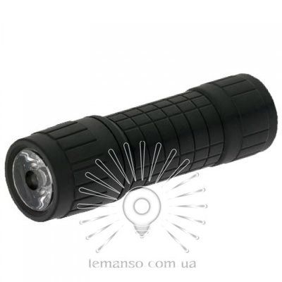 Фонарик LEMANSO 9 LED чёрный светящийся / LMF31 пластик